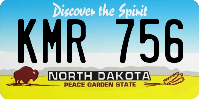 ND license plate KMR756