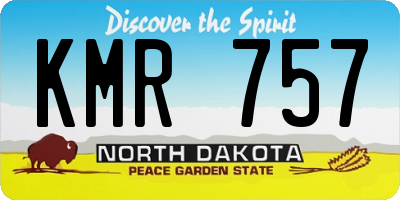ND license plate KMR757