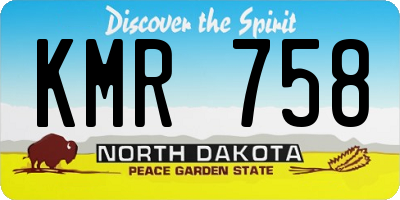 ND license plate KMR758
