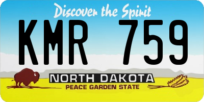ND license plate KMR759