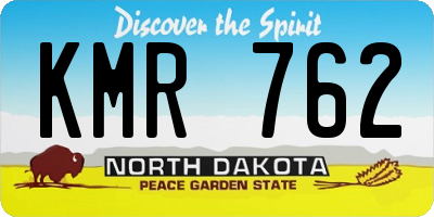 ND license plate KMR762