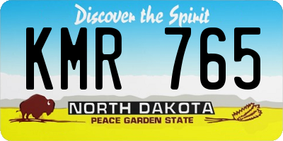 ND license plate KMR765