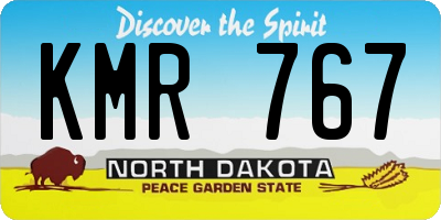 ND license plate KMR767