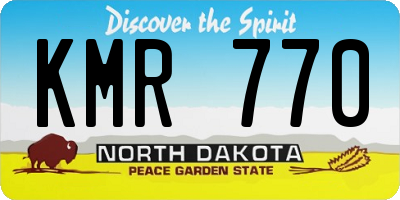 ND license plate KMR770