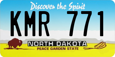 ND license plate KMR771