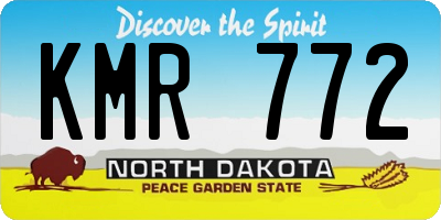 ND license plate KMR772