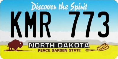 ND license plate KMR773