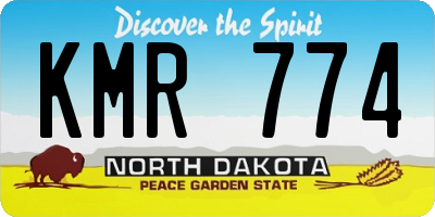ND license plate KMR774
