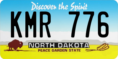 ND license plate KMR776