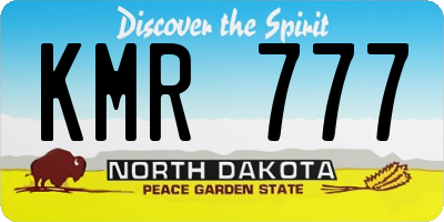 ND license plate KMR777