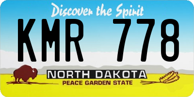 ND license plate KMR778