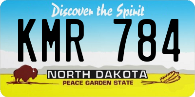 ND license plate KMR784
