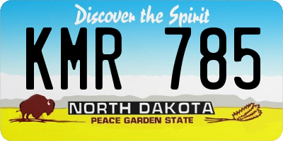 ND license plate KMR785