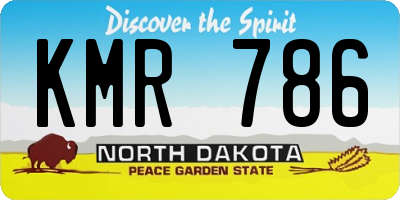 ND license plate KMR786