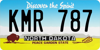 ND license plate KMR787
