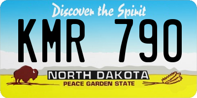 ND license plate KMR790