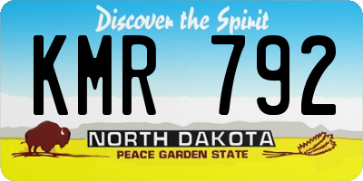 ND license plate KMR792