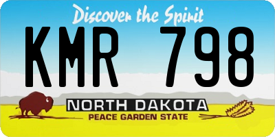 ND license plate KMR798