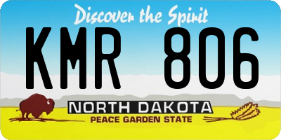 ND license plate KMR806