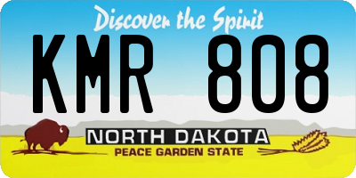 ND license plate KMR808