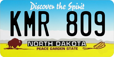 ND license plate KMR809
