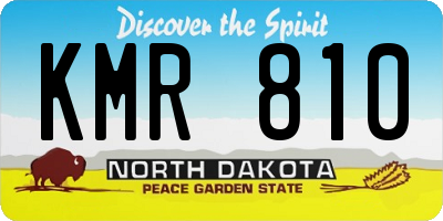 ND license plate KMR810