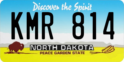 ND license plate KMR814