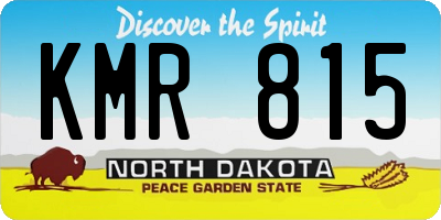 ND license plate KMR815
