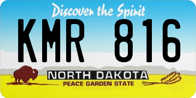 ND license plate KMR816