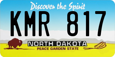 ND license plate KMR817