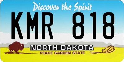 ND license plate KMR818