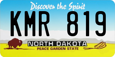 ND license plate KMR819