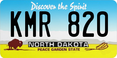 ND license plate KMR820