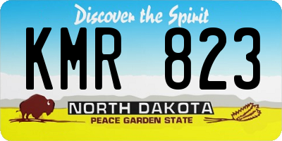 ND license plate KMR823