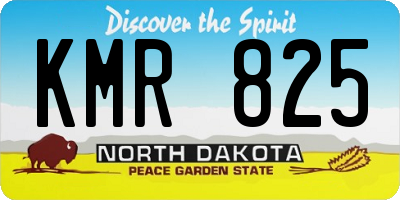 ND license plate KMR825