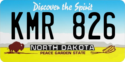 ND license plate KMR826