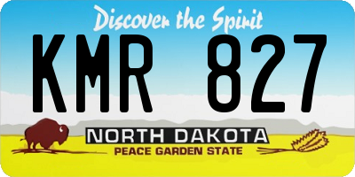 ND license plate KMR827