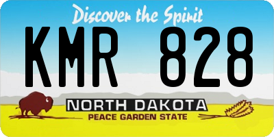 ND license plate KMR828