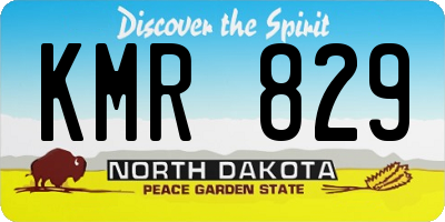 ND license plate KMR829