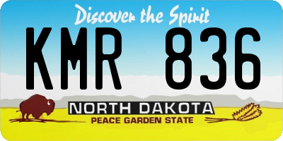 ND license plate KMR836