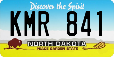 ND license plate KMR841