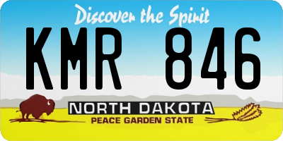 ND license plate KMR846