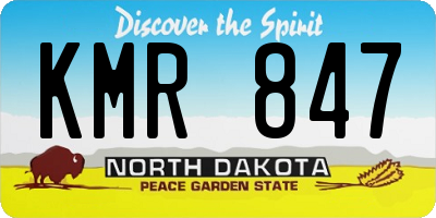 ND license plate KMR847