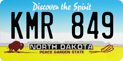 ND license plate KMR849