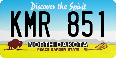 ND license plate KMR851