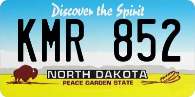 ND license plate KMR852