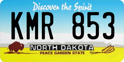 ND license plate KMR853