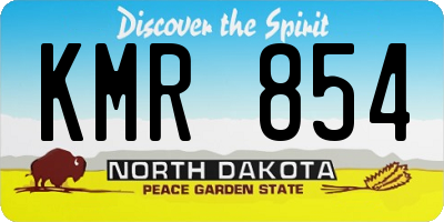ND license plate KMR854