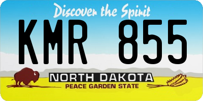 ND license plate KMR855