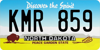 ND license plate KMR859